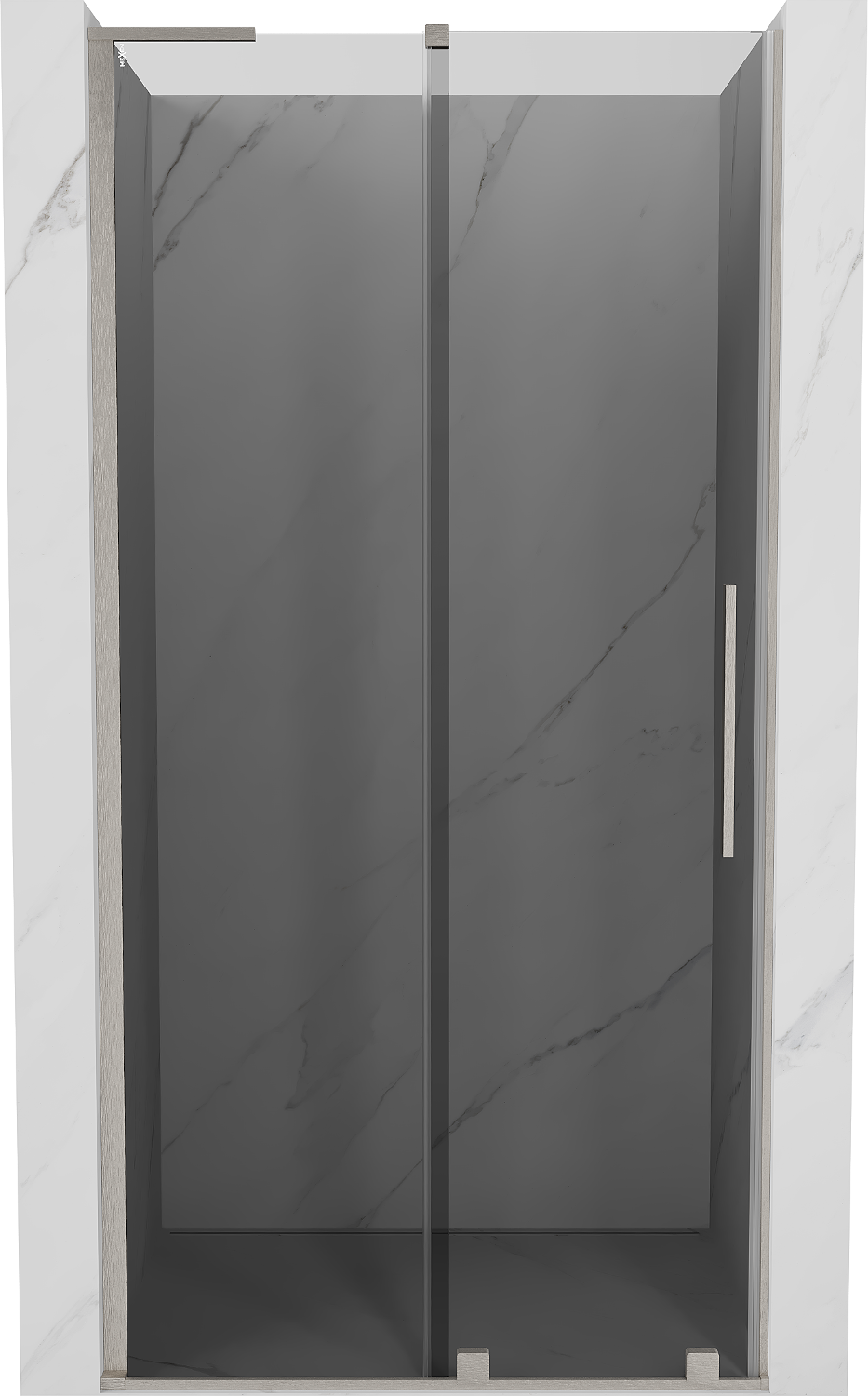 Mexen Velar L drzwi prysznicowe rozsuwane 110 cm, grafit, nikiel szczotkowany - 871-110-003-41-97